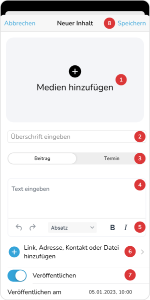 Handbuch – Inhalte verwalten – 1
